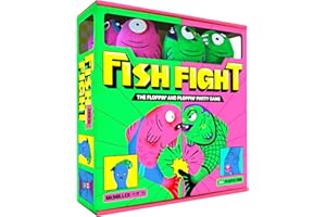 MCMILLER ENTERTAINMENT Fish Fight – Hilarious Flopping Fish Party Game for Families & Kids | Indoor Outdoor Party, Beach Yard Activity | Fun Board & Card Style Game for Adults, Large Groups, Thanksgiving, & Christmas