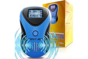 PESTJET New 2024 Powerful Mouse Mice Rat Bat Squirrel Repellent -with LCD - Indoor - Electronic Ultrasonic Pest Reject Plug in - Deterrent Rodent Control - Electromagnetic Waves Repellent