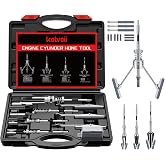 Kolvoii Engine Cylinder Hone Tool Set, 1-1/8", 3" &amp; 4" Hones, Black Case | 3/4"-7" Cylinder Range; Adjustable Pressure; Flexible Shaft; 11 Replacement Stones; Glaze, Rust and Carbon Removal