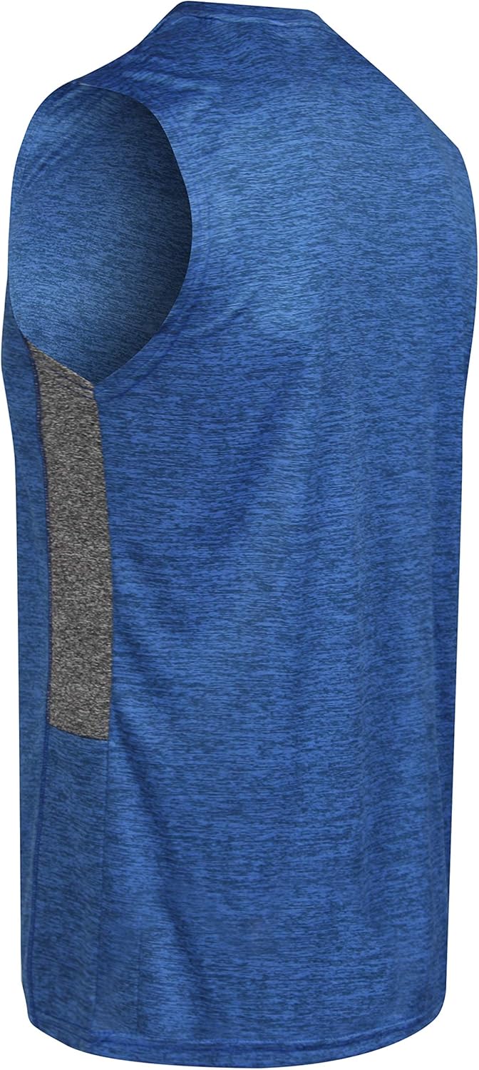 5 Pack: Men's Dry-Fit Active Athletic Tech Tank Top - Workout & Training Activewear: Clothing
