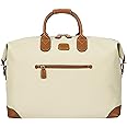 Bric's 18-Inch Cargo Duffle Bag - Luxury Travel Tote With Luggage Sleeve - Weekender Bags and Travel Carry On Bags For Women and Men - Embossed PVC - CREAM