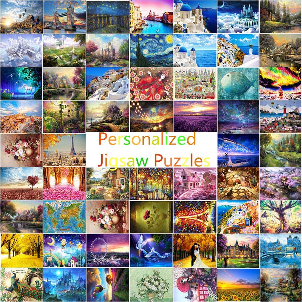 Personalized Jigsaw Puzzles from Photos 1000 Pieces 29"X20" Wooden Made Custom Image Print Jigsaw Puzzle Unique Original Order Custom-Made DIY Gift for Memorial Day