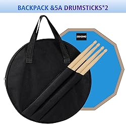 Drum Practice Pad, 12-Inch Silent Drum Pad Set with