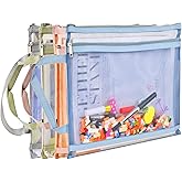 EMOOULI Colored Mesh Zipper Pouch Bags, Double-Layer Nylon Puzzle Storage, Organization Solution for Toys, Games, and More (4)