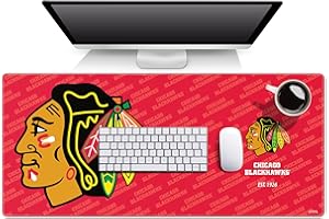 YouTheFan NHL Chicago Blackhawks Logo Series Desk Pad, Team Colors