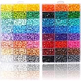 ARTKAL Fuse Beads 48 Colors 9600 Pcs 5mm Melty Beads | Compatible Perler and Hama for Crafts Christmas Birthday Gift