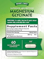 Nature's Truth Magnesium Glycinate Capsules | 200mg