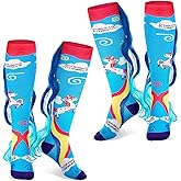 Tarpop 2 Pairs Crazy Funny Silly Socks for Girls Woman Wacky Socks with Wigs Novelty Crazy Funny Gift for Sock Day
