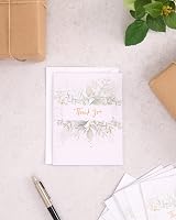 UK Greetings Multipack 10 Thank You Cards with Envelopes Botanical Design view 2