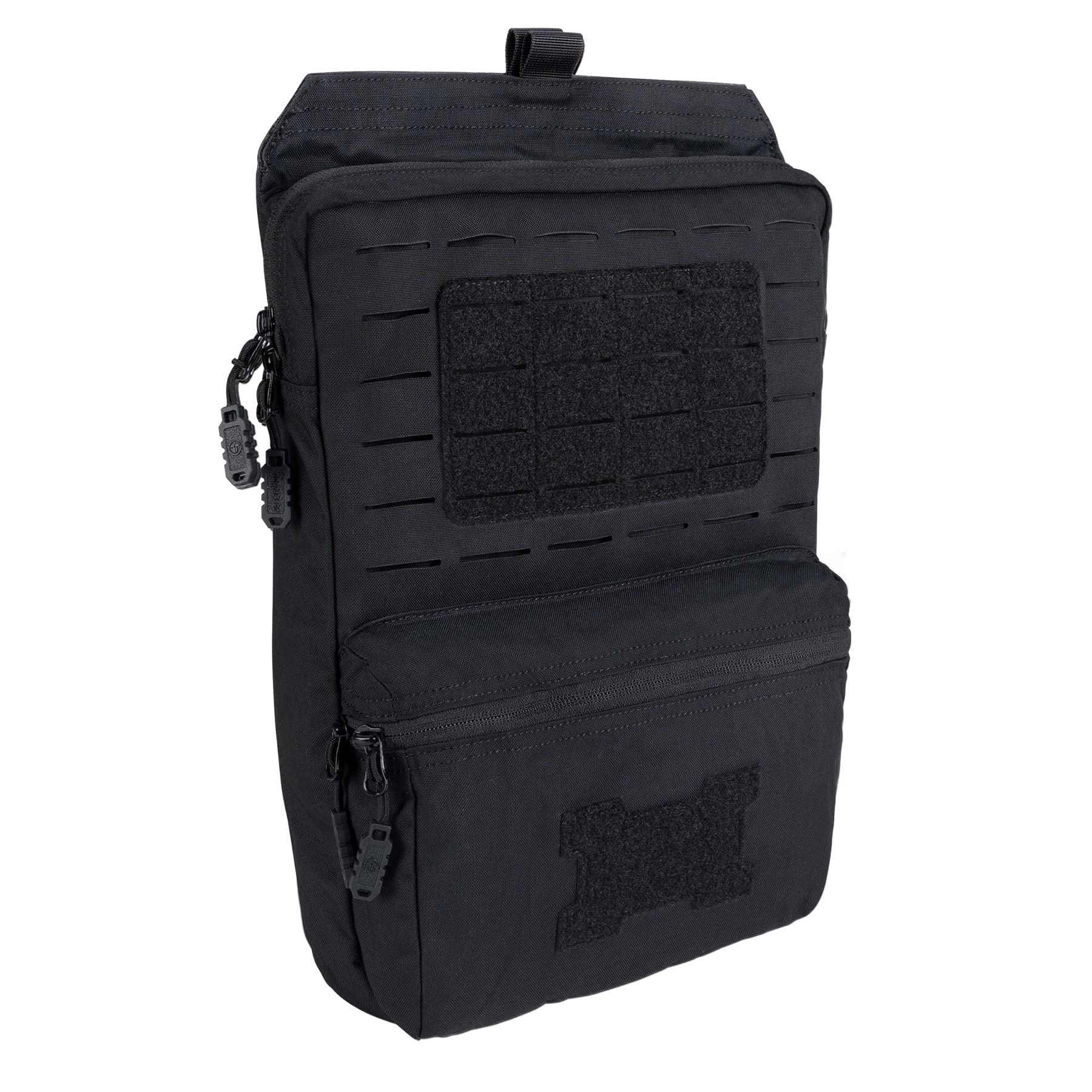 TOPTACPRO Tactical Molle Hydration Backpack for 2L Hydration Water Bladder Hydration Bag 500D Nylon (Black)