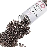 Miyuki Delica Seed Beads – Size 11/0 (1.6 mm), DB0184, Transp. Copper-Lined Grey, 7.2 g, Approx. 1440 Beads, Made in Japan