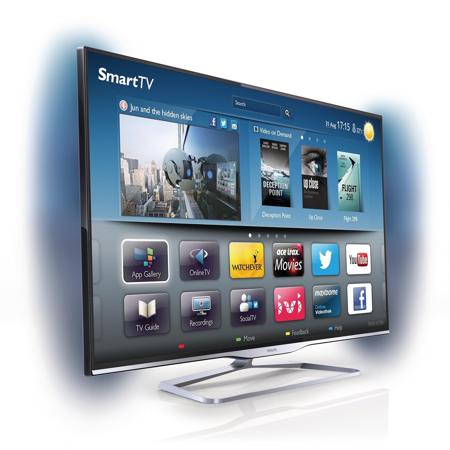 Philips 47" 47PFL5008T Full HD 1080p Smart (WiFi) 3D LED TV with FreeView  HD and Ambilight (New for 2013) [Energy Class A++]