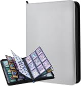 Lictin 504 Pockets 9 Pocket Card Binder PU Leather 28-Page Zipper Case Organizer