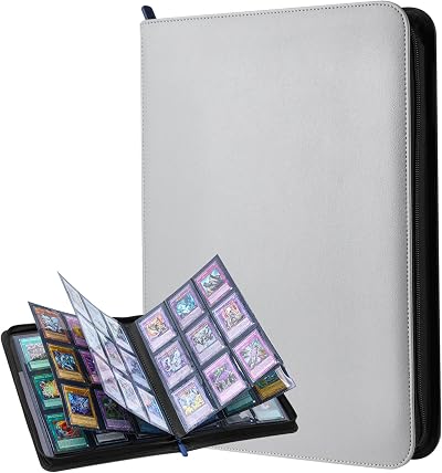 Lictin 504 Pockets 9 Pocket Card Binder PU Leather 28-Page Zipper Case Organizer