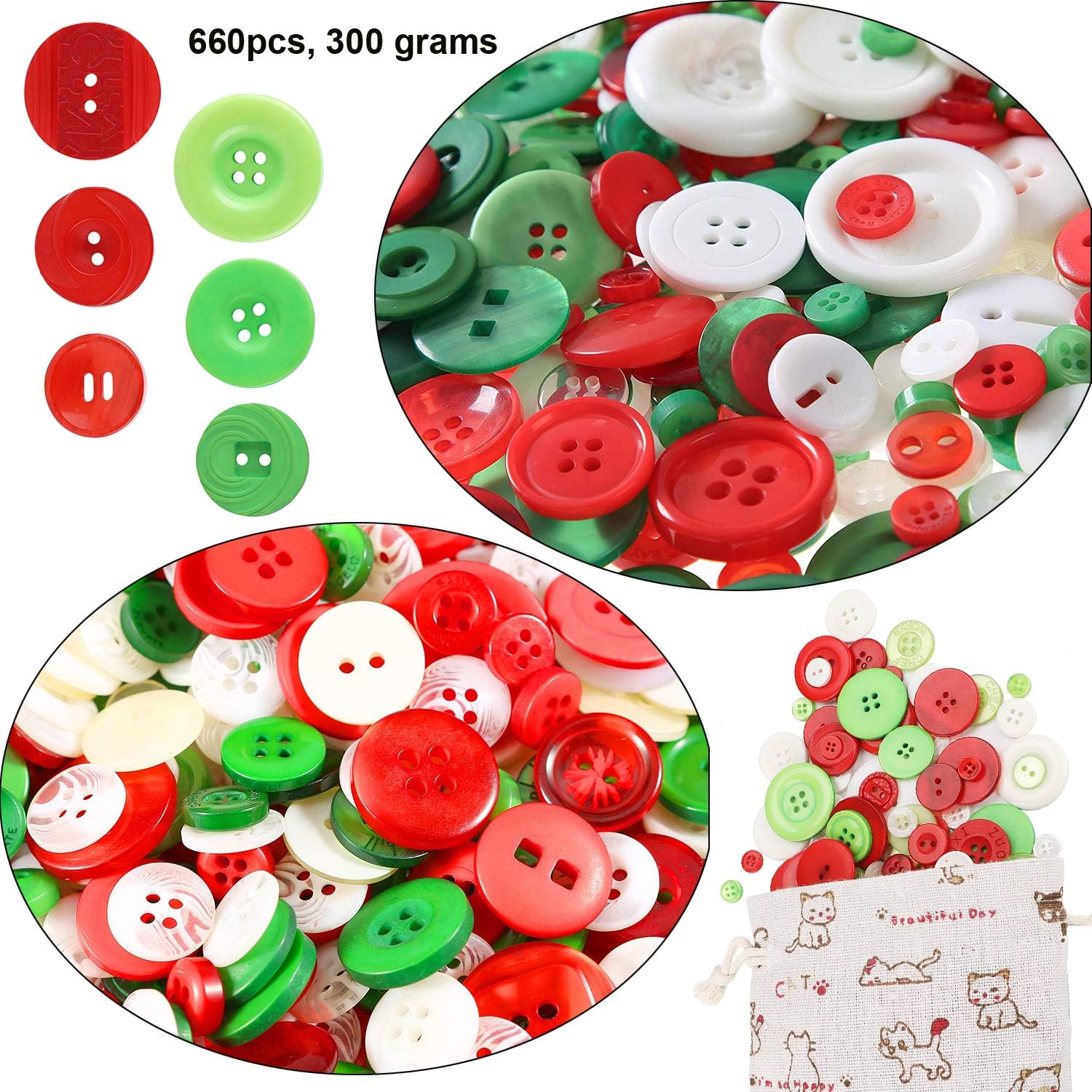 Round Craft Resin Buttons for Crafts Sewing Decorations