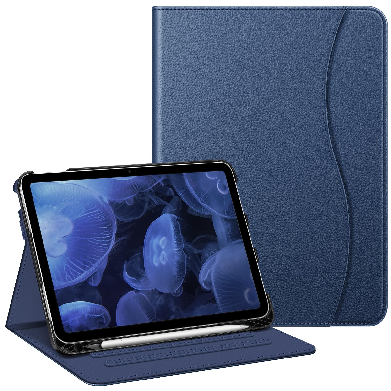 FINTIE Case for iPad (A16) 11th Generation 11 Inch (2025), iPad 10th Generation 10.9 Inch (2022), Multi-Angle Viewing Stand Cover w/Pencil Holder & Pocket, Auto Sleep/Wake, Navy — image 1