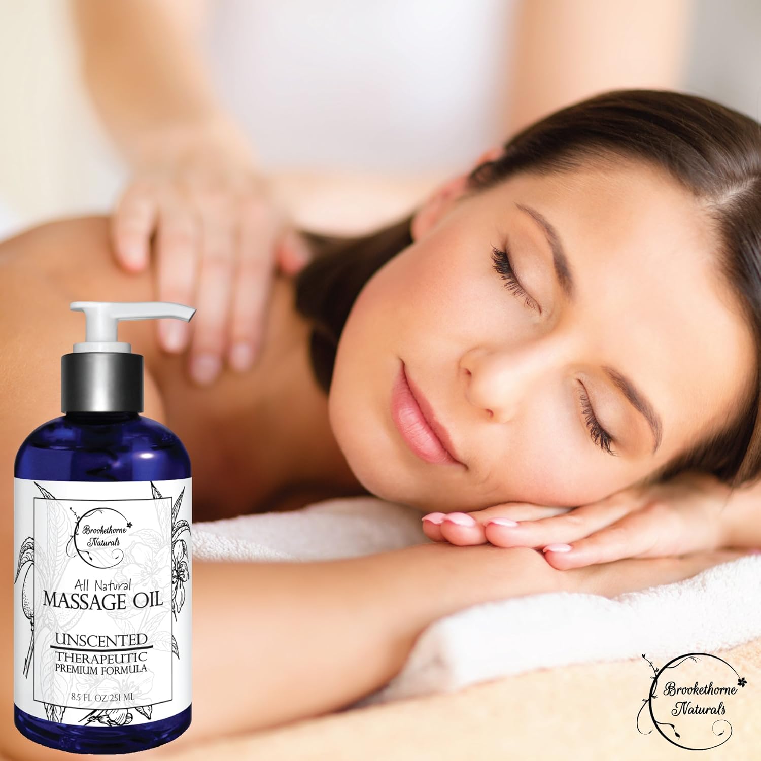 Almond Massage Oil – All Natural, Unscented Spa Quality Formula. Great for Massage Therapy, Body Massage & Therapeutic Massage – with Sweet Almond, Jojoba & Grapeseed Oils - 8.5oz: Health & Personal Care