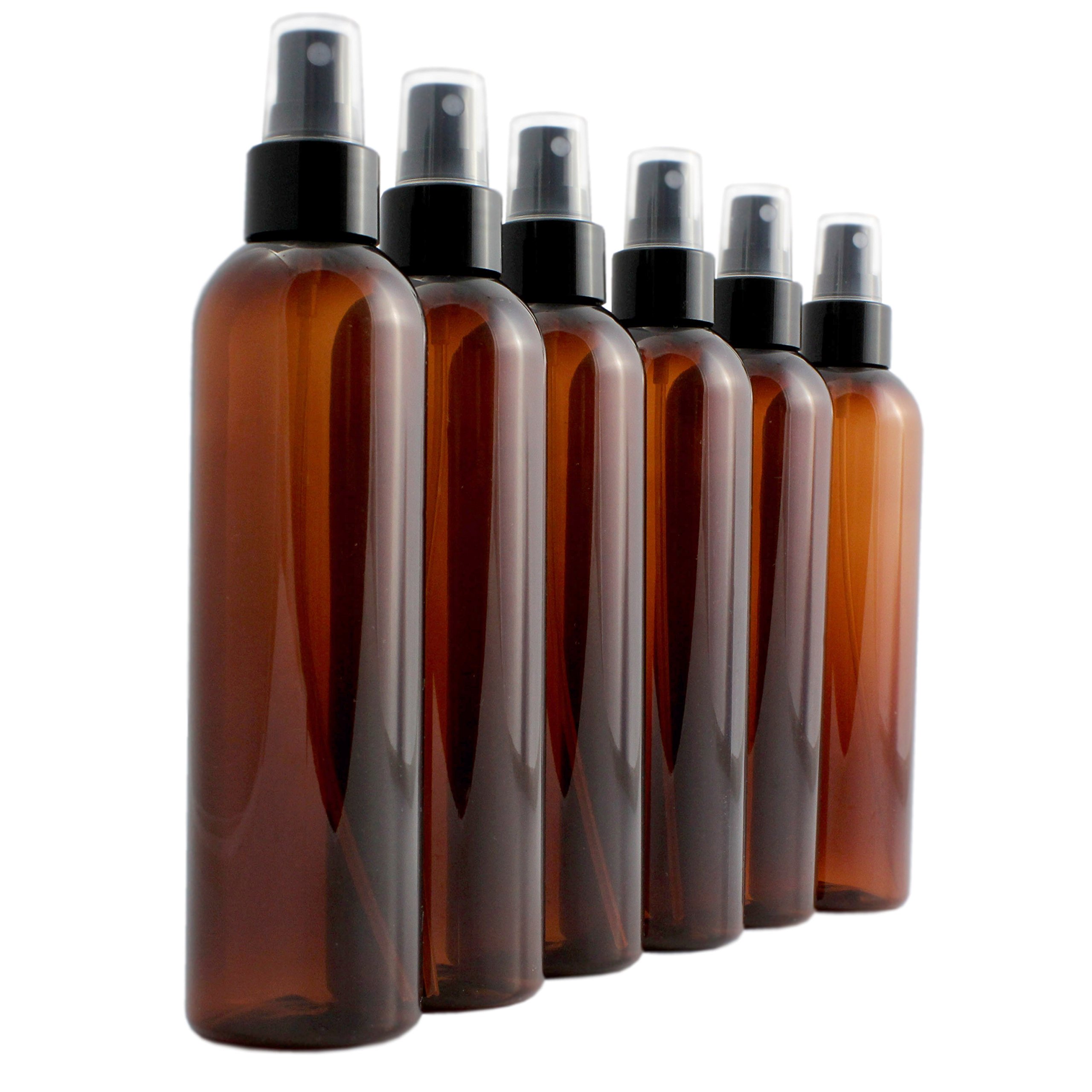 16oz Amber PLASTIC Spray Bottles w/Heavy Duty Mist