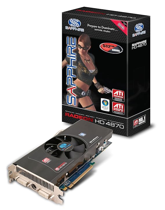 Sapphire ATI Radeon HD4870 Grafikkarte (PCIe, 512MB GDDR5 Speicher, 2xDVI, 1 GPU)