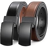 JASGOOD Men's Belt Leather Reversible Belt for Men 1.3" Mens Dress Belt For Presents Casual Golf Dress Pants Shirts