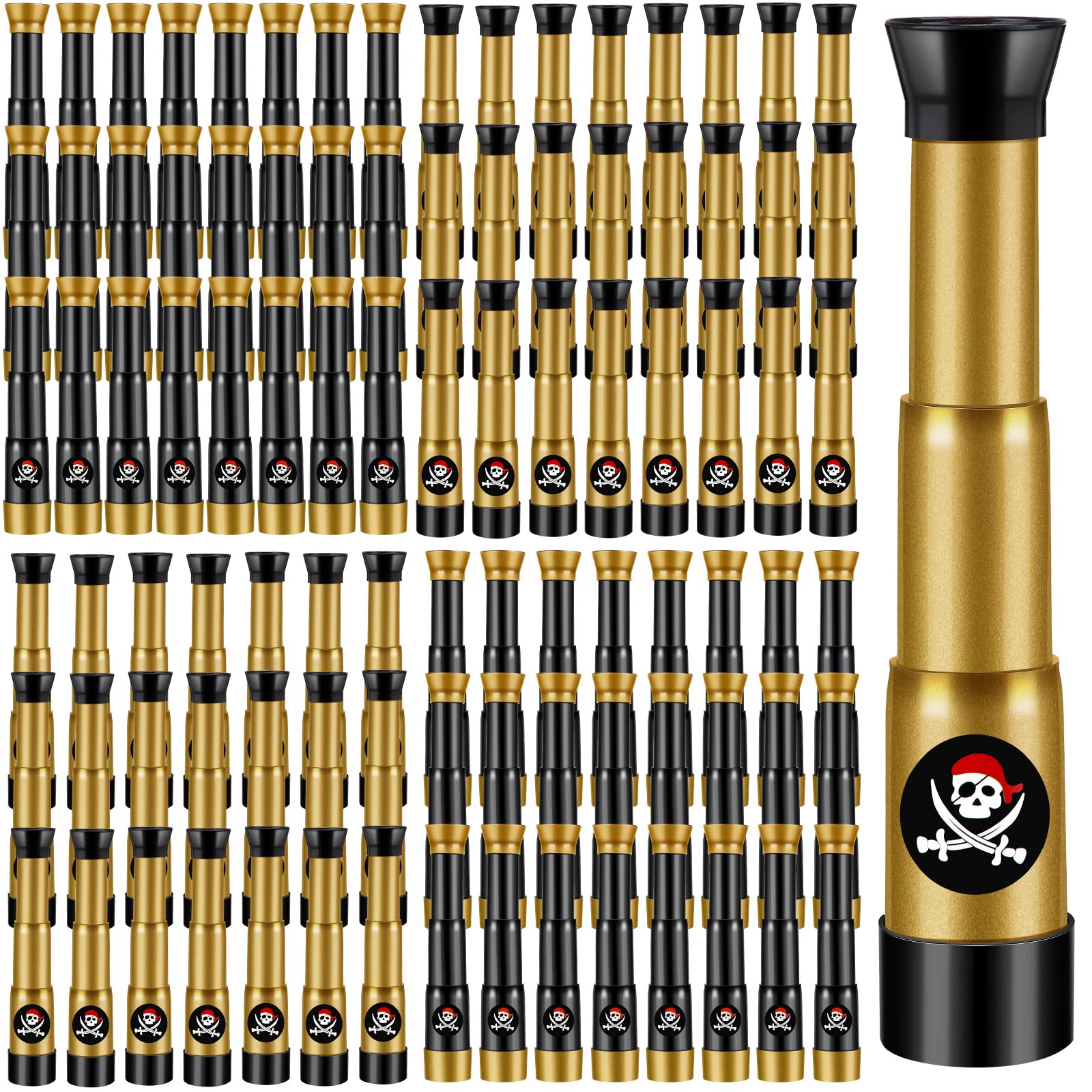 Photo 1 of Deekin 12 Pcs Pirate Telescope for Kids Pirate Party Favors Accessories Telescope Toys Spyglass Mini Treasure Hunt for Boat Halloween Birthday Party Supplies