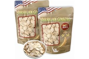ZEN GINSENG 2 Bags of American Ginseng Slices (4oz/Bag) 西洋参/花旗参 Panax Ginseng. Boosts Body Immunity, Energy & Stamina for Man & Women