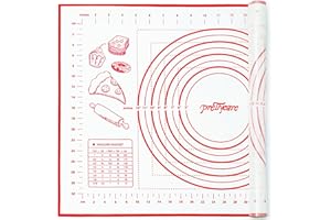 PrettyCare Silicone Pastry Mat Extra Large (Size: 60x40cm / 23.6"x15.7"). Non Slip Baking mat for Rolling Out Dough with Meas