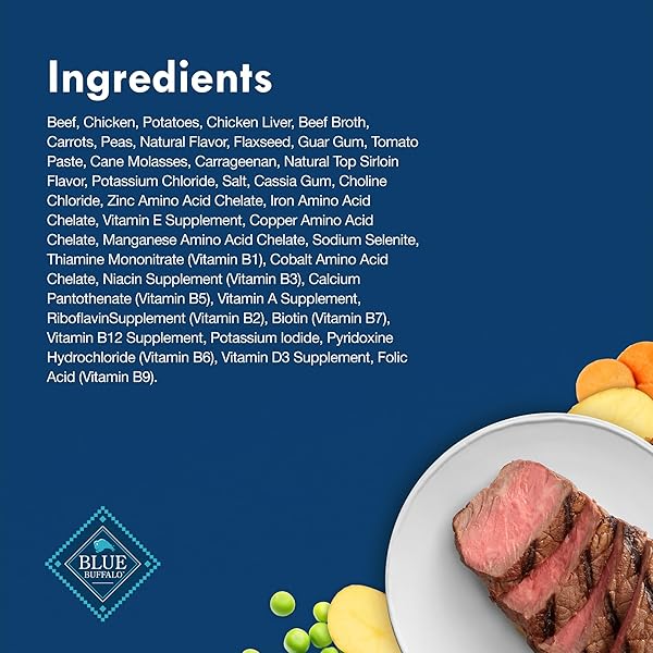 BLUE BUFFALO DELIGHTS NATURAL ADULT SMALL BREED WET DOG FOOD CUPS, PATE STYLE, TOP SIRLOIN FLAVOR IN SAVORY JUICE 3.5-OZ (PACK OF 12)