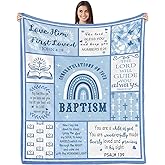 Baptism Gifts for Boys, Baptismal Blanket 40"x50", Christening Gifts for Boy, Unique Baptism Favors