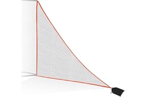 VISUPOR 1/2PCS Golf Shank Net Attachment for Golf Hitting Nets with Sandbag, 7 * 7FT/7 * 10FT Golf Barrier Side Net,Golf Practice Hitting Net Barrier Net for Golf, Baseball, Hockey, Soccer (Black/Red