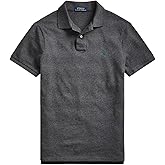 POLO RALPH LAUREN Men Custom Fit Mesh Pony Logo Shirt (L, BarclayHtr)
