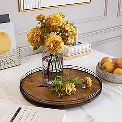 Farmhouse Oak 18" Lazy Susan Turntable Organizer