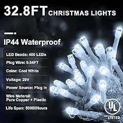 KNONEW Christmas Lights Outdoor Decorations 400 LED