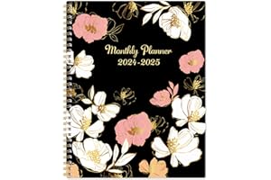 TERSUS 2024-2025 Monthly Planner/Calendar - 2 Year Monthly Planner 2024-2025, January 2024 - December 2025, 9" x 11" Planner with Monthly Tabs, Twin-Wire Binding, Two-Side Pocket, Perfect Organizer