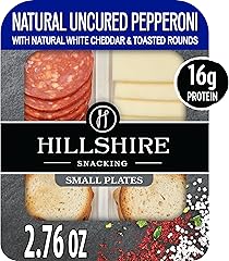 Hillshire Snacking All Natural Uncured Pepperoni Deli Lunch Meat with Natural White Cheddar Cheese, 2.76 Oz