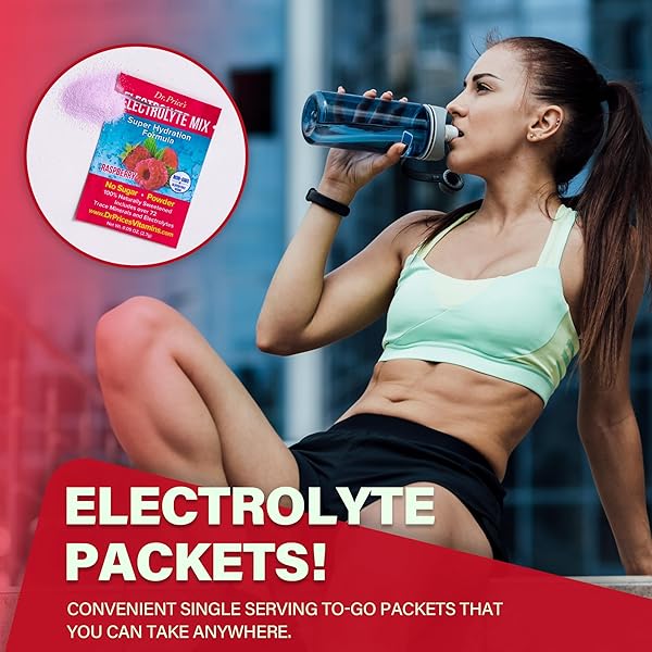 DR. PRICE’S ELECTROLYTES HYDRATION POWDER PACKETS – RASPBERRY, 30 PACKS | SUGAR FREE ELECTROLYTE DRINK MIX, 72+ TRACE MINERALS, MANGANESE | KETO ELECTROLYTES, VEGAN, DOCTOR-FORMULATED, MADE IN USA