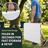 KEPLIN 6ft Folding Table with Patterned Top 180x70x74cm Sturdy Metal Frame view 4