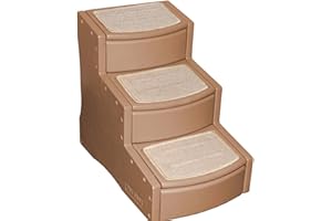 Pet Gear Easy Step III Pet Stairs, 3-step/for cats and dogs up to 150-pounds, Tan, (PG9730TN)