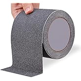 Qingluan Grip Tape, Heavy Duty Anti Slip Tape for Stairs Outdoor/Indoor Waterproof 4" x 33 ft, Safety Non-Slip Roll for Stair Step Traction Treads Stair Non Slip Strips Grey