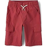 The Children's Place Toddler Boys Pull on Cargo Shorts, Hampton Red Single, 4