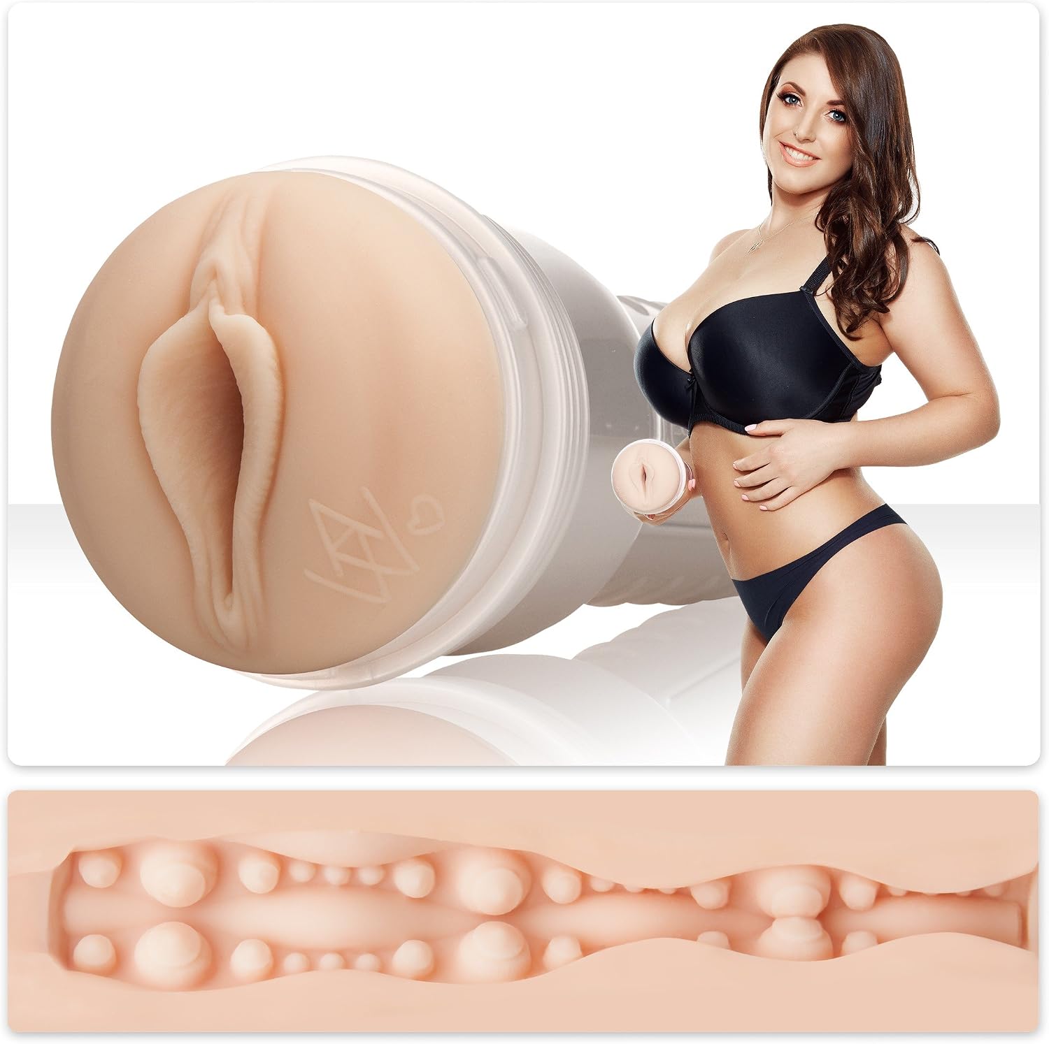 Fleshlight Girls' Angela White Indulge Texture Discrete Masturbator, Made of Realistic Superskin Material - Image 5