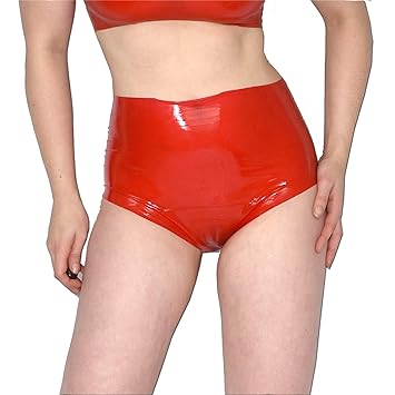 Hoher Fetisch Latexslip im Schritt offen, verschiedene Farben