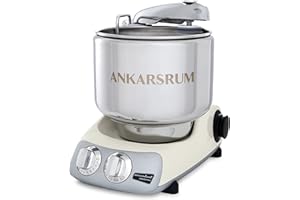 Ankarsrum Original 6230 Light Creme and Stainless Steel 7 Liter Stand Mixer