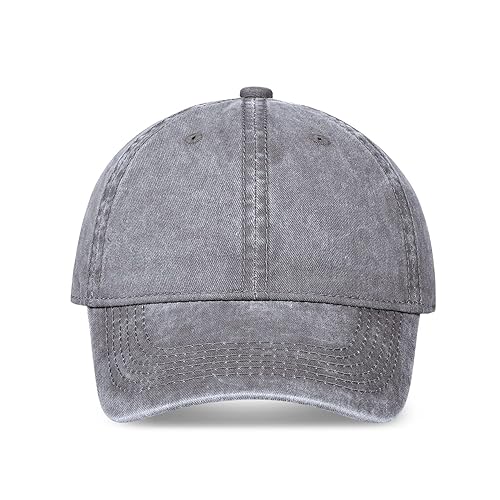YEANIY Vintage Washed Cotton Plain Baseball Caps Adjustable Unstructured  Soft Blank Casual Dad Ball Hats for M