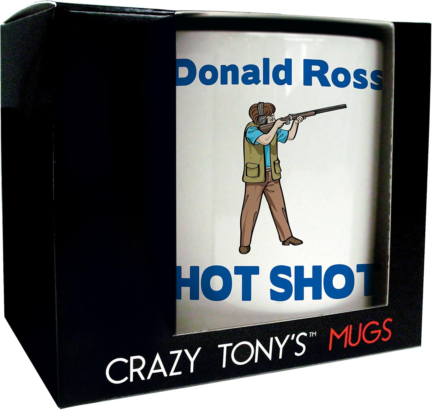 Mens Personalised Hot Shot Mug Gift Male Clay Game Shooting Hunting