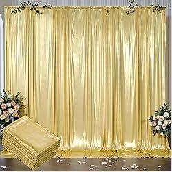 Outpain Thick 40 ft x 10 ft Gold Sequin Backdrop