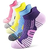Trusiel Women Ankle Compression Athletic Running Socks No Show Low Cut 5 Pairs