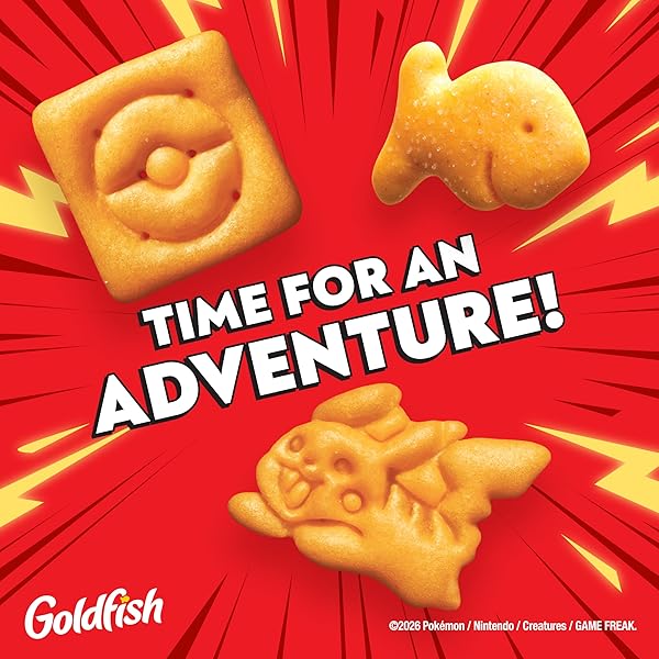 GOLDFISH POKÉMON CHEDDAR CHEESE CRACKERS, 6.6 OZ BAG