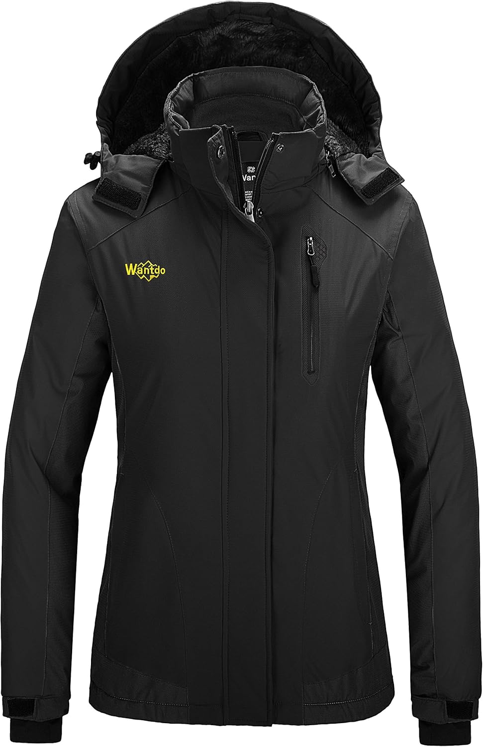 Wantdo Women's Waterproof Ski Jacket Mountain Snow Coats Hooded Windproof Parka