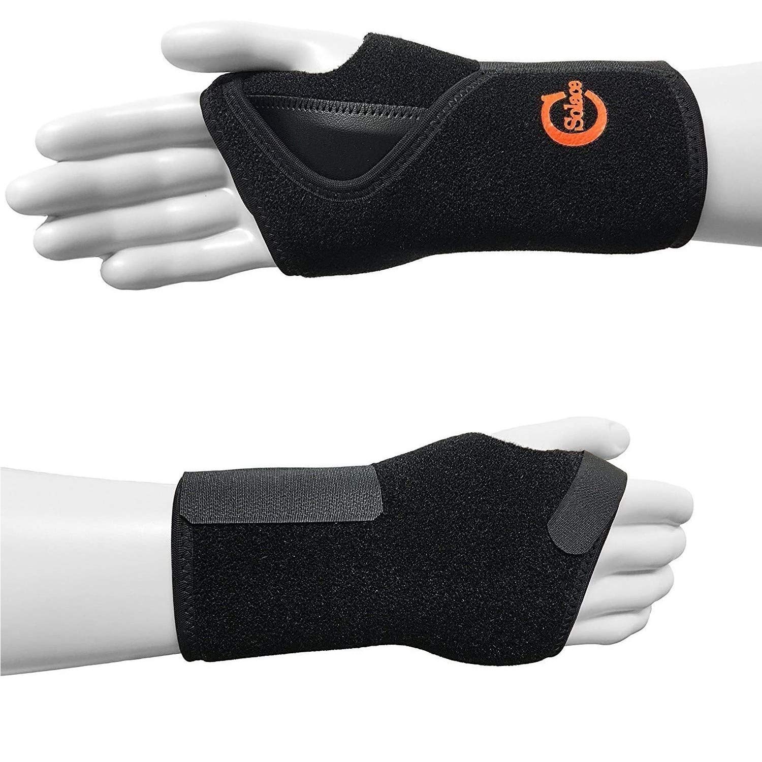 Hand and Wrist Support Braces BY SOLACE CARE - Wrist Splint Support Compression Strap Carpal Tunnel Syndrome Pain - Hand & Wrist Injury Recovery Sleeve - (Unisex) (Right Hand Wrist Brace)